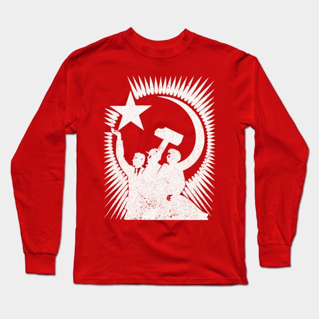 Soviet Propaganda Poster (White) Long Sleeve T-Shirt by n23tees